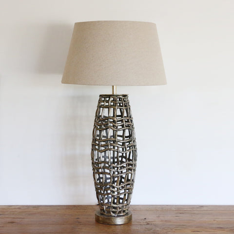 Zurich Metal Weave Lamp-Old Brass Finish