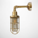 Outdoor Cage Wall Light in Ant Brass