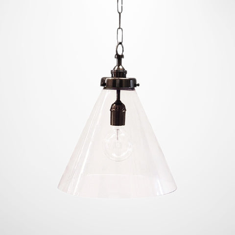 Vitrene Medium Bronze Glass Hanging Light