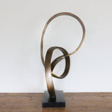 Infinity Sculpture in Antique Brass