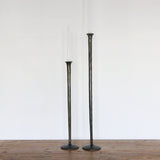 Forged Organic Style Medium Candlestick in Dark Bronze Finish