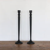 Forged Style Matt Black Candlestick