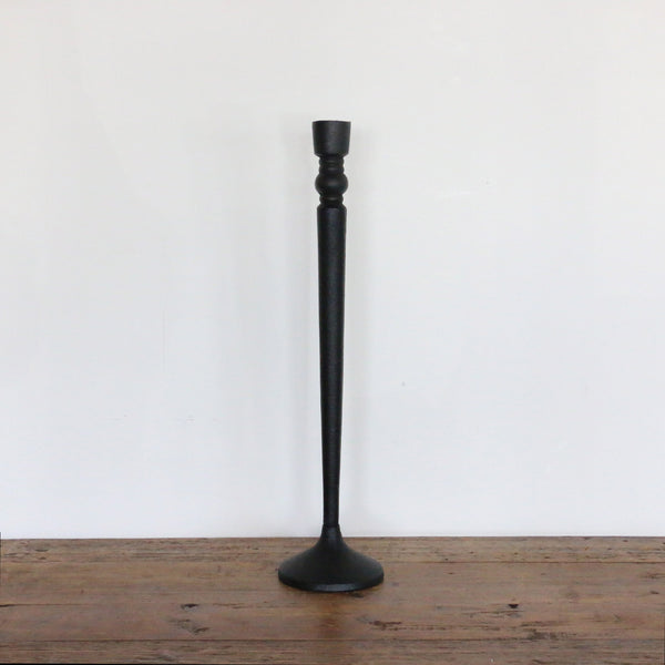 Forged Style Matt Black Candlestick