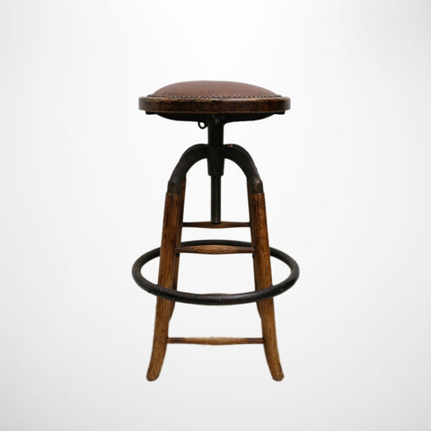 Cambridge Bar Stool with Leather Seat