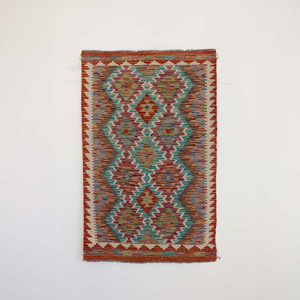 Hand Knotted Afghan Kilim Rug B 120 X 80cm