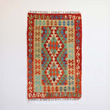 Hand Knotted Afghan Kilim Rug D 120 X 80cm