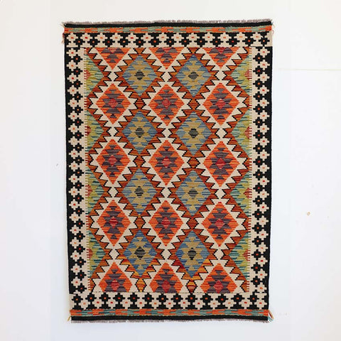 Hand Knotted Afghan Kilim Rug C 150 X 100cm