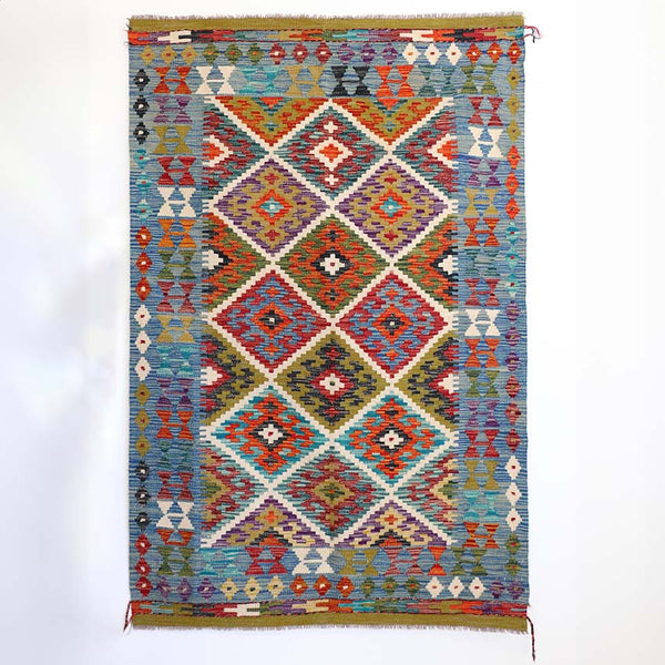 Hand Knotted Afghan Kilim Rug B 180 X 120cm