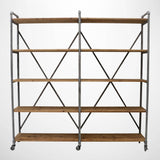 Recycled Pine Industrial Shelving Unit in Mudstone