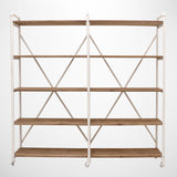 Recycled Pine Industrial Shelving Unit in White Wash