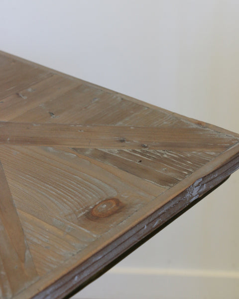 Sofa Table in Recycled Pine  with Metal Base