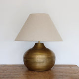 Calypso Lamp Base in Dark Antique Brass Finish