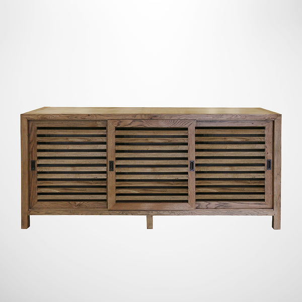 Cape Cod Natural Oak Sideboard with Shutter Sliding Doors