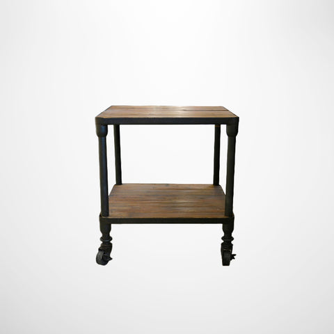 Industrial Recycled Pine and Metal Frame Occasional Table