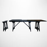 Loire Trestle Dining Table in Black