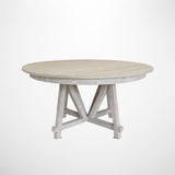 Normanby White Washed Round Dining Table