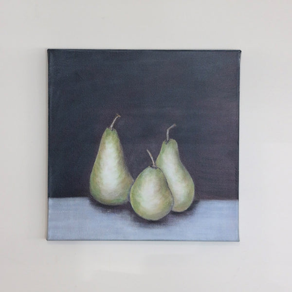 Noir Pear Print on Stretched Canvas