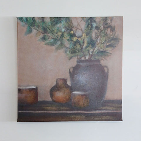 Tuscan Urns Print on Stretched Canvas