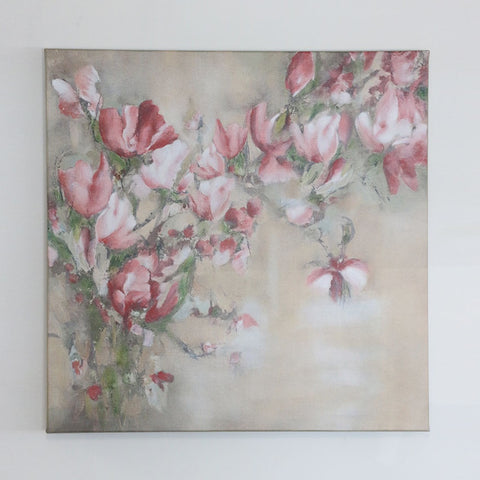 Magnolia Limone Print on Stretched Canvas