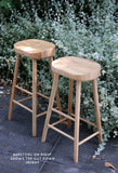 Odessa old Bar Stool in Solid Oak