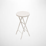 Petite Metal Occasional Table in White