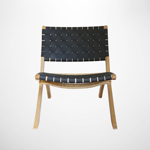 Calypso Natural Chair with Black Leather