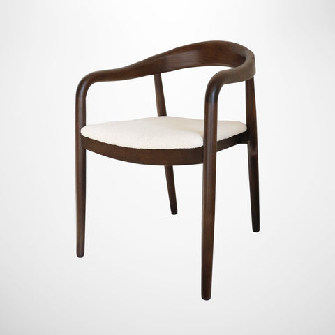 Viva Chair in Dark Elm & Natural Boucle