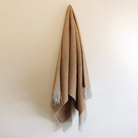 Wool Lifestyle Dartmoor Throw in Desert Brown