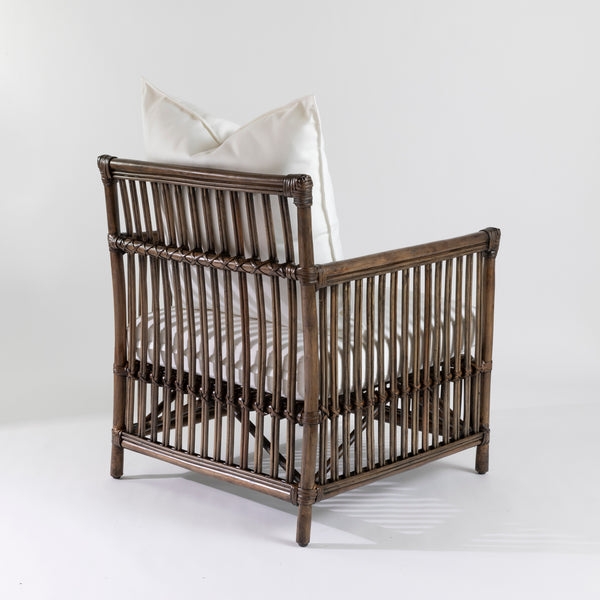 Bermuda Armchair in Walnut Rattan