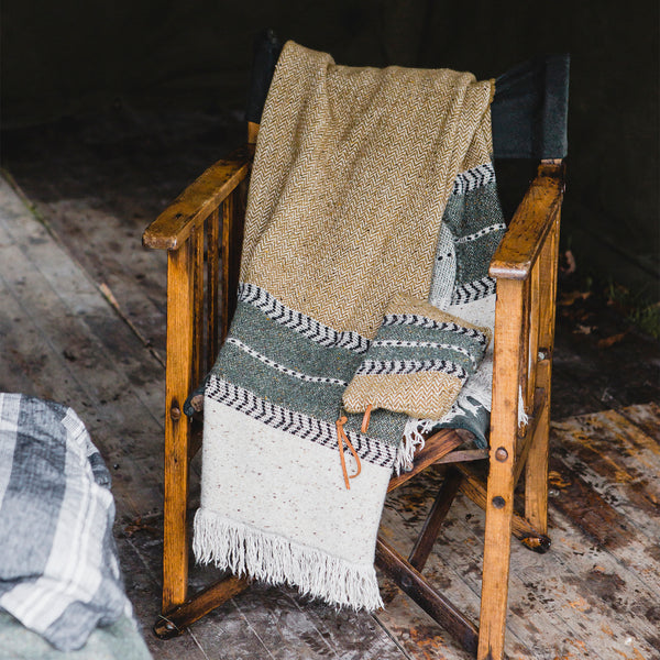 Libeco Belgian Linen Montana Throw / Fouta in Gold 130 x 220