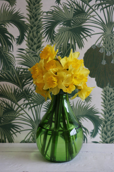 Emerald Green Handblown Glass Vase