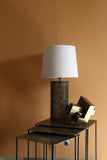 WOVEN METAL LAMP BASE IN ANTIQUE BRASS  FINISH