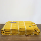 Wool Throw in Yellow Mustard Check