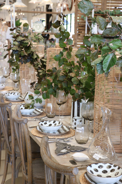 Loire Trestle Extension Dining Table in White Wash