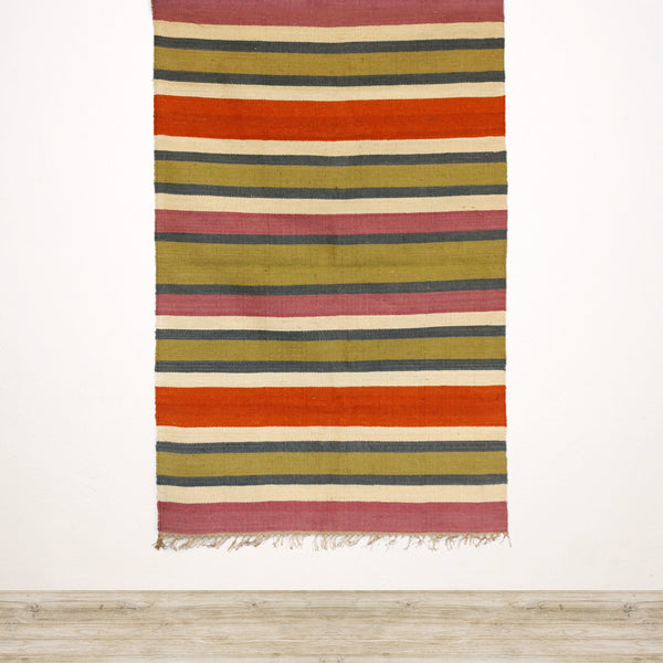 Multi Stripe Jute Rug - Purple & Green