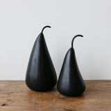 Large Marble Decorative Pear in Black