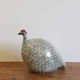 Ceramiques De Lussan Guinea Fowl in White Spotted Duck Green - Medium