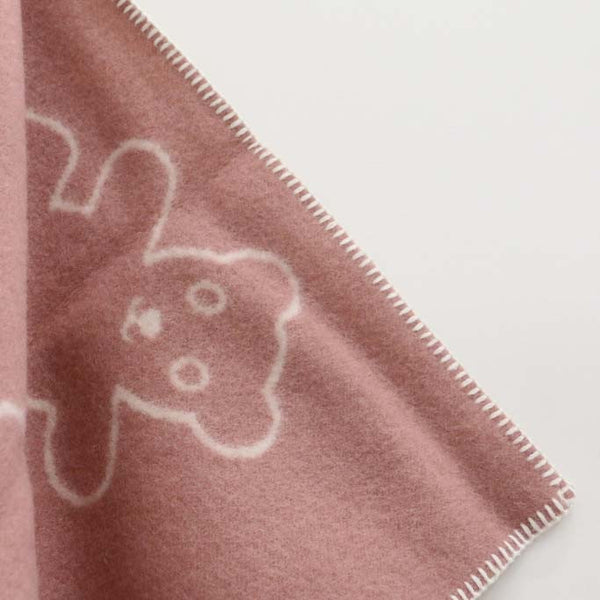 Reversible Baby Blanket in Pink Teddy Design