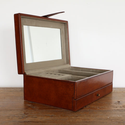 Savoy Leather Jewellery Box with Drawer