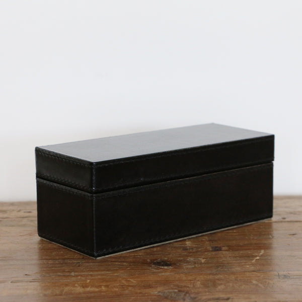 Black Leather Rectangular Box