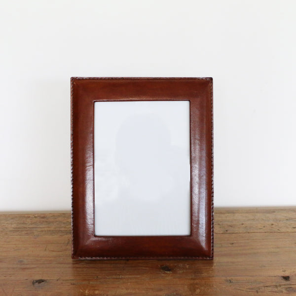 Tan Leather Photo Frame 5x7